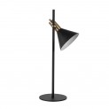Lampada da tavolo Omlap in metallo con paralume ottone, 18x18 h55 cm