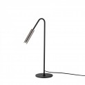 Lampada da tavolo LED spot Stiky nera in metallo, 17x17 h56 cm