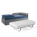 Morph Letto Dormeuse Imbottita in Tessuto idrorepellente con Rete Estraibile manuale, 80x190 cm